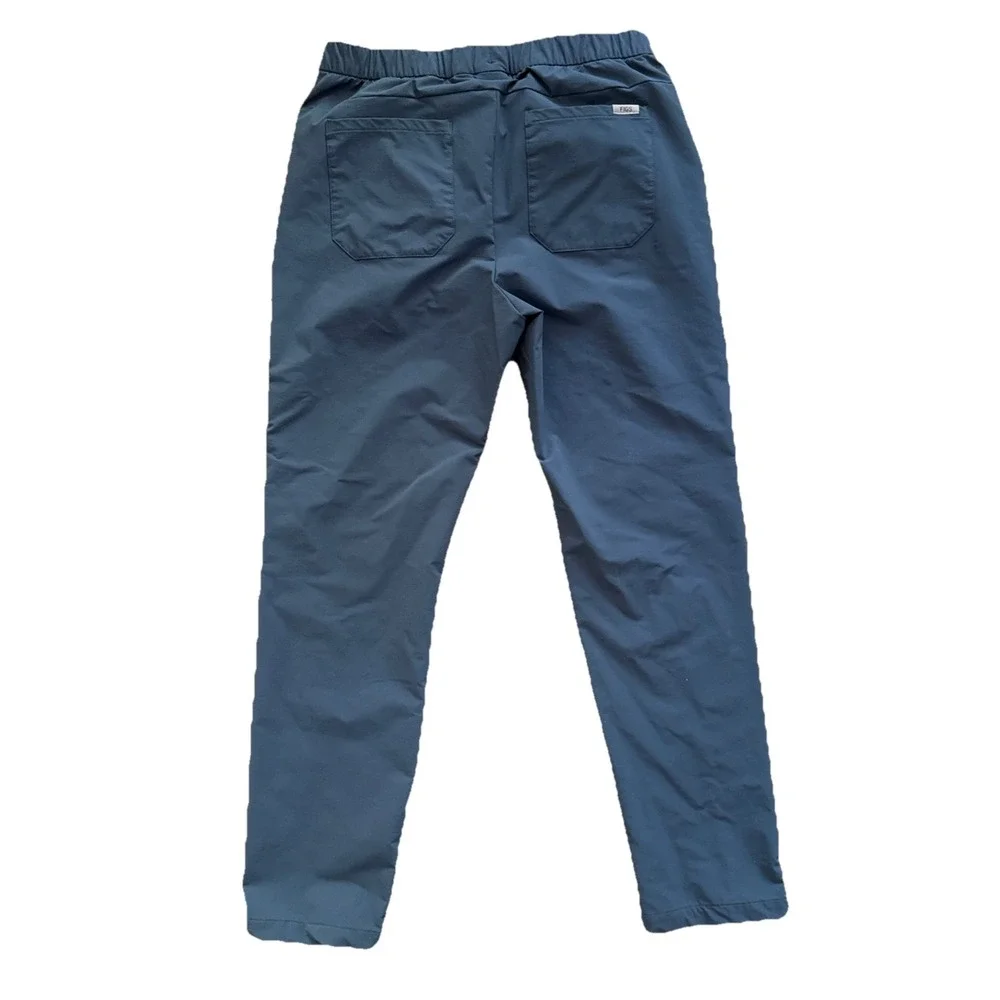 FIGS Pro Scrub Pants Men Medium Navy Blue Zip Fly Stretch Nylon Hybrid Pockets